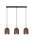 Accueillante lampe à suspendre brun rouille métal bois E27 66 cm