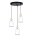 Suspension ronde Blanc Métal Bois 3-flmg E27 Ø36 cm