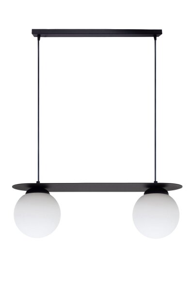 Blendarme Suspension Boules de verre E27 2-flmg Noir