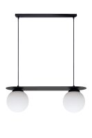 Blendarme Suspension Boules de verre E27 2-flmg Noir