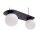 Blendarme Suspension Boules de verre E27 2-flmg Noir