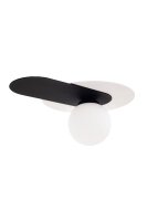 Blendarme Lampe de plafonnier Boule de verre noir blanc...