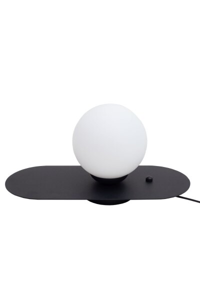 Lampe de chevet avec interrupteur verre métal E27 22 cm