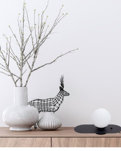 Lampe de chevet avec interrupteur verre métal E27 22 cm