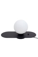Lampe de chevet avec interrupteur verre m&eacute;tal E27...