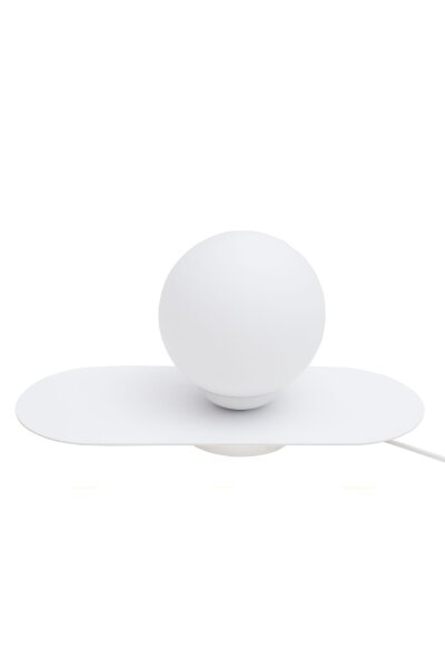 Blendarme lampe de chevet verre métal E27 22 cm en blanc