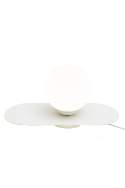 Blendarme lampe de chevet verre métal E27 22 cm en blanc
