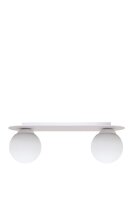 Plafonnier Blendarme boules de verre blanc E27 2 flammes