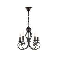 Lustre Vintage Noir E14 5 flammes Classique