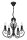 Lustre Vintage Noir E14 5 flammes Classique