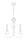 Lustre Vintage Métal Blanc E14 L:36 cm Bougies