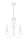 Lustre Vintage Métal Blanc E14 L:36 cm Bougies