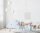 Lustre Vintage Métal Blanc E14 L:36 cm Bougies