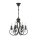 Lustre Vintage Noir E14 6 flammes Classique
