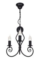 Lustre Vintage Métal Noir E14 L:36 cm Bougies