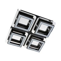 Plafonnier LED L : 25 cm Acier inoxydable en noir Chrome...