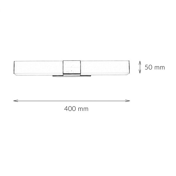 Lampe LED pour miroir IP44 4100 K 630 lm blanc neutre L : 40 cm
