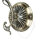 Applique murale Art Nouveau avec abat-jour en verre couleur bronze