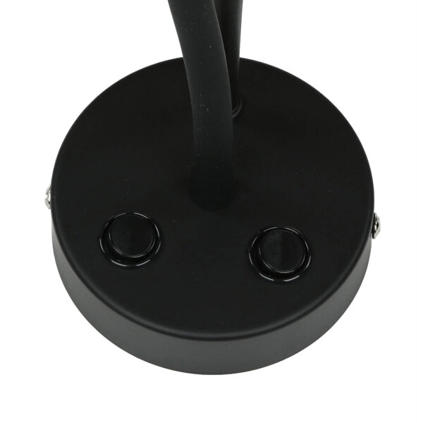 Applique murale pratique noire avec lampe de lecture GU10