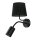Applique murale pratique noire avec lampe de lecture GU10