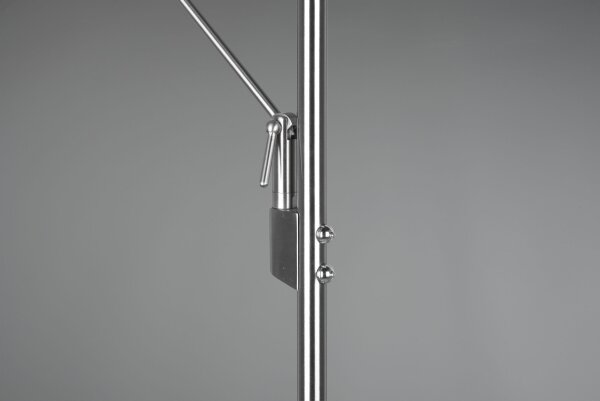 Lampadaire LED flexible à intensité variable 180 cm en nickel
