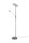 Lampadaire LED flexible à intensité variable 180 cm en nickel
