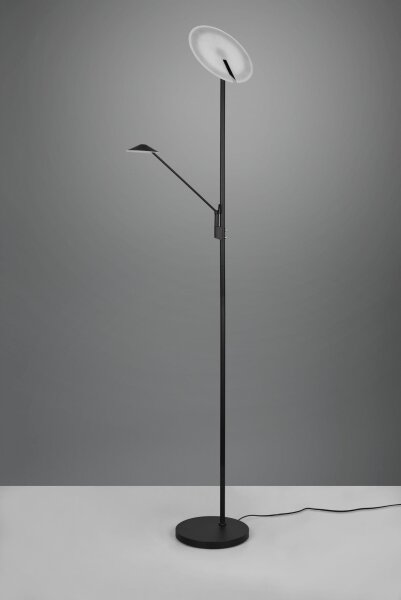 Lampadaire LED à intensité variable flexible 180 cm noir Lire