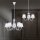 Lustre confortable tissu métal tissu E14 3-flmg