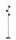 Petit lampadaire en métal G9 155 cm de haut en noir et or