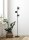 Petit lampadaire en métal G9 155 cm de haut en noir et or