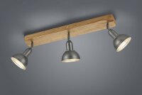 Spot de plafond flexible bois métal E14 58 cm...