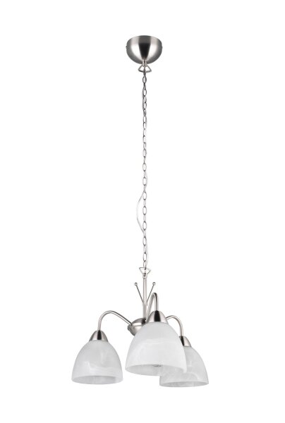 Blendarme Suspension Métal Verre Nickel Blanc E27