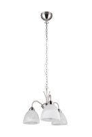 Blendarme Suspension M&eacute;tal Verre Nickel Blanc E27