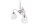 Blendarme Suspension Métal Verre Nickel Blanc E27