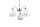 Blendarme Suspension Métal Verre Nickel Blanc E27