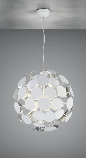 Lampe à suspendre élégante en métal blanc Ø54 cm E14 6-flamme
