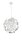 Lampe à suspendre élégante en métal blanc Ø54 cm E14 6-flamme