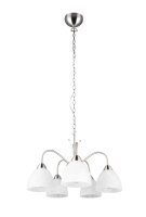 Blendarme Lampe suspendue métal verre nickel blanc...