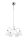 Blendarme Lampe suspendue métal verre nickel blanc 5-flmg