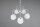 Blendarme Lampe suspendue métal verre nickel blanc 5-flmg