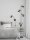 Lampadaire mobile métal 160 cm E14 3-flmg noir