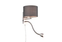 Applique avec interrupteur Tissu Métal E14 LED...