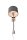 Applique avec interrupteur Tissu Métal E14 LED Nickel Gris