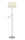 Lampadaire Tissu Métal hauteur 170 cm E27 E14 Nickel Blanc