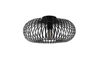 Lampe de plafonnier industrielle métal noir E27...