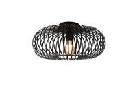 Lampe de plafonnier industrielle métal noir E27...