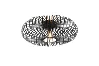 Plafonnier rond en métal noir E27 Ø50 cm...