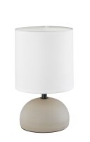 Lampe de table tissu céramique E14 23 cm blanc...
