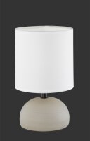 Lampe de table tissu céramique E14 23 cm blanc...