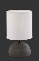 Lampe de table tissu céramique E14 23 cm brun...